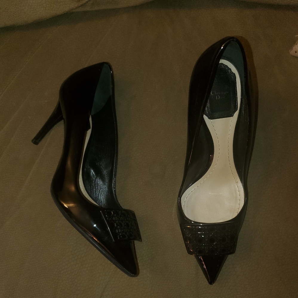 Christian Dior Shoes Pumps 36 Black Patent - Picture 2 of 4